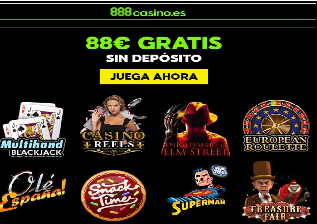 888 Casino Bono por registro hasta por 88 euros