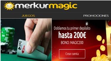 200 euros adicionales con Merkurmagic por primer depósito